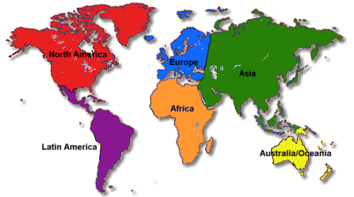 mapa sveta kontinenti Životinje Evrope i Afrike mapa sveta kontinenti